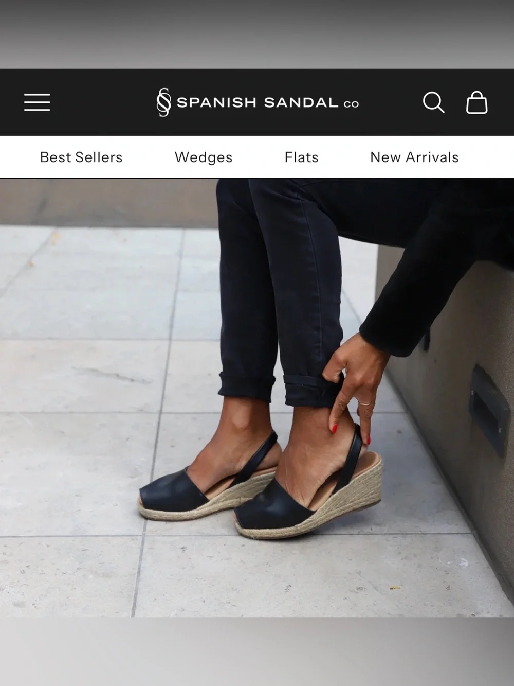 Spanish Sandal Company Espadrille Slingback Wedge